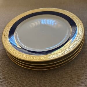 Set of 2 Muirfield New York 99171 Victorian Cobalt salad/dessert plates, new